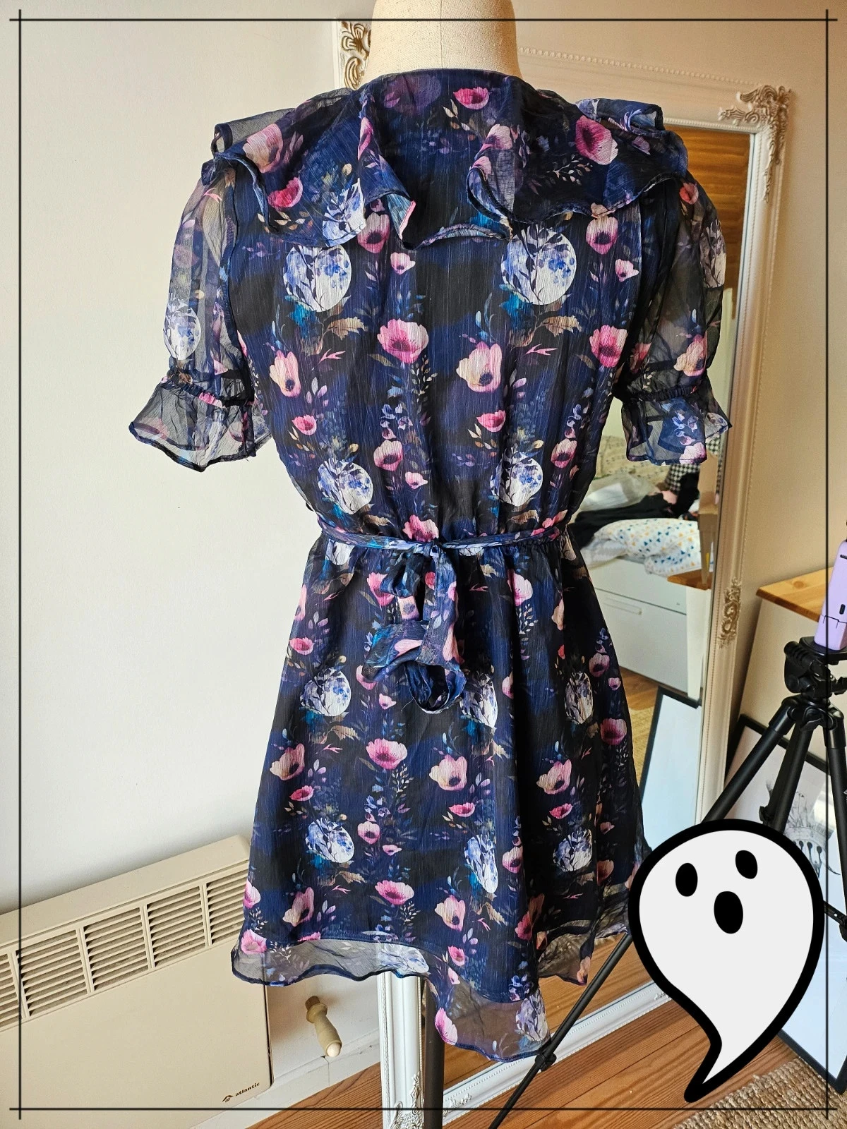 Vestido Killstar com flores góticas, bruxinha, floral, fofo – photo 5